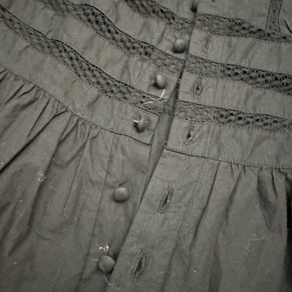 MAJE Inola High Neck Cotton Romper In Black (SD2) - Picture 8 of 11